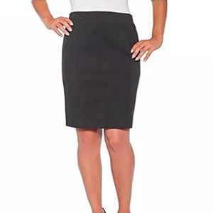 Comfort Fit Knit Skirt, Charcoal, Size S
